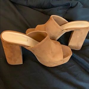 Darn tan wedge heels